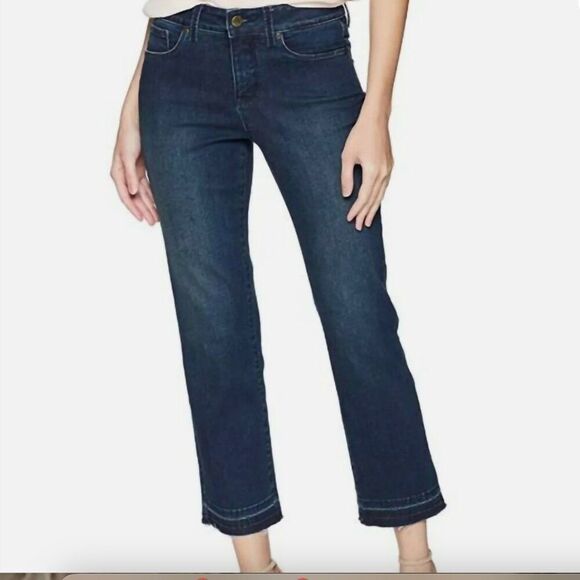 NYDJ Marilyn Straight Dark Wash Jeans size 14 EUC - Picture 1 of 13
